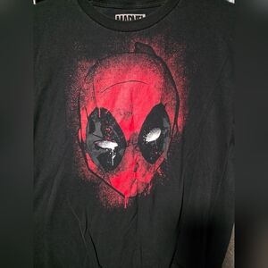 Marvel Deadpool Graffiti Art Graphic Tee (Black, XL)